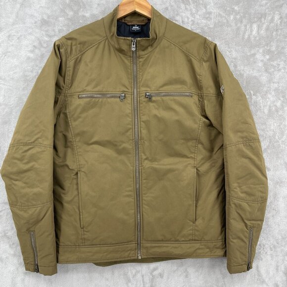 Kuhl Other - Kuhl Kaffe Racer Jacket Tan Brown Full Zip Quilted Lining Bomber Coat